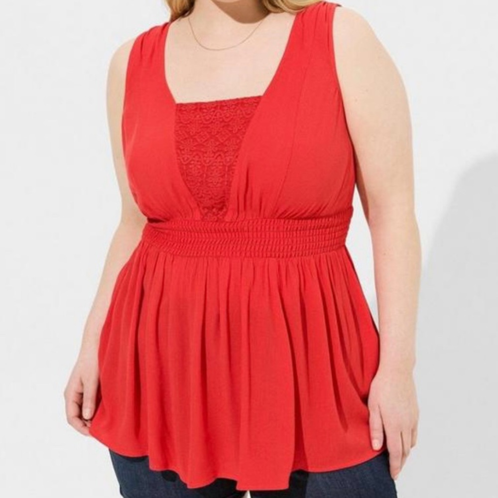 Torrid Red Sleeveless Top